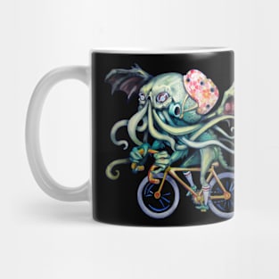 Cthulhu Riding A Bicycle Mug